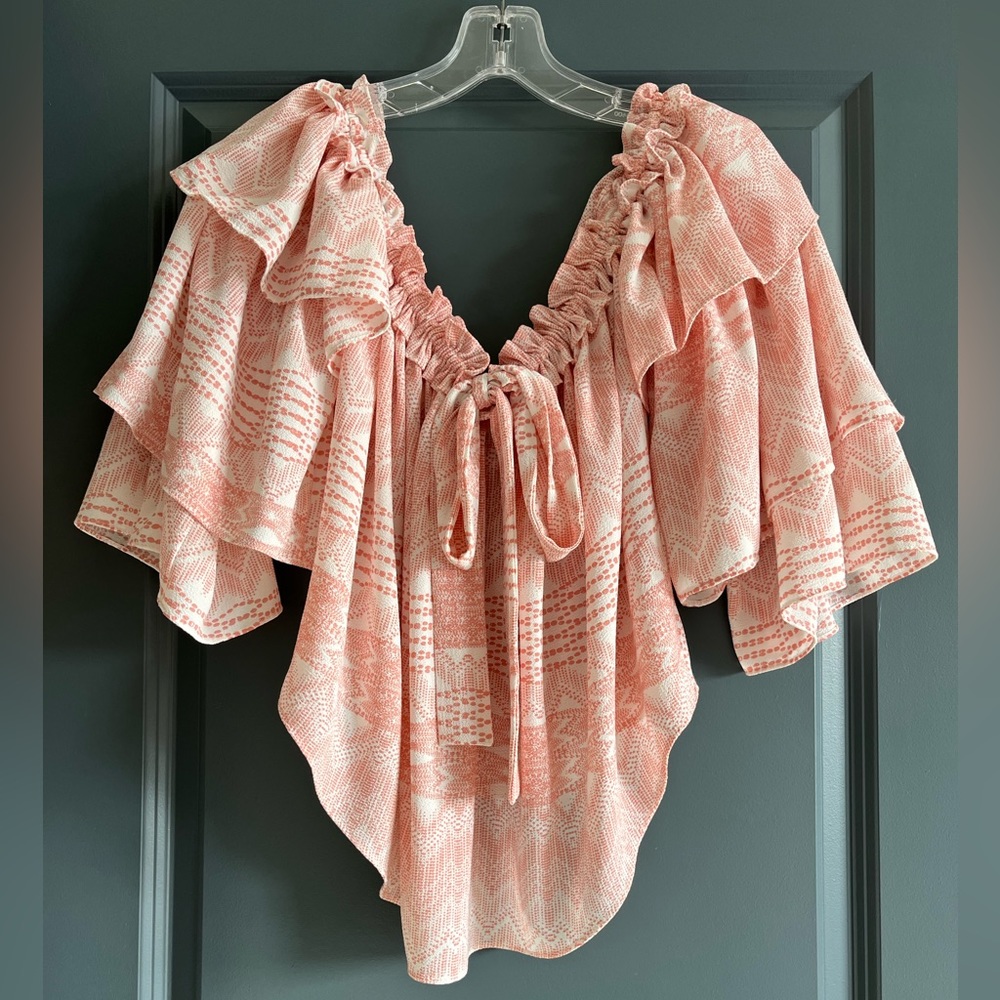 MISA Los Angeles patterned blouse